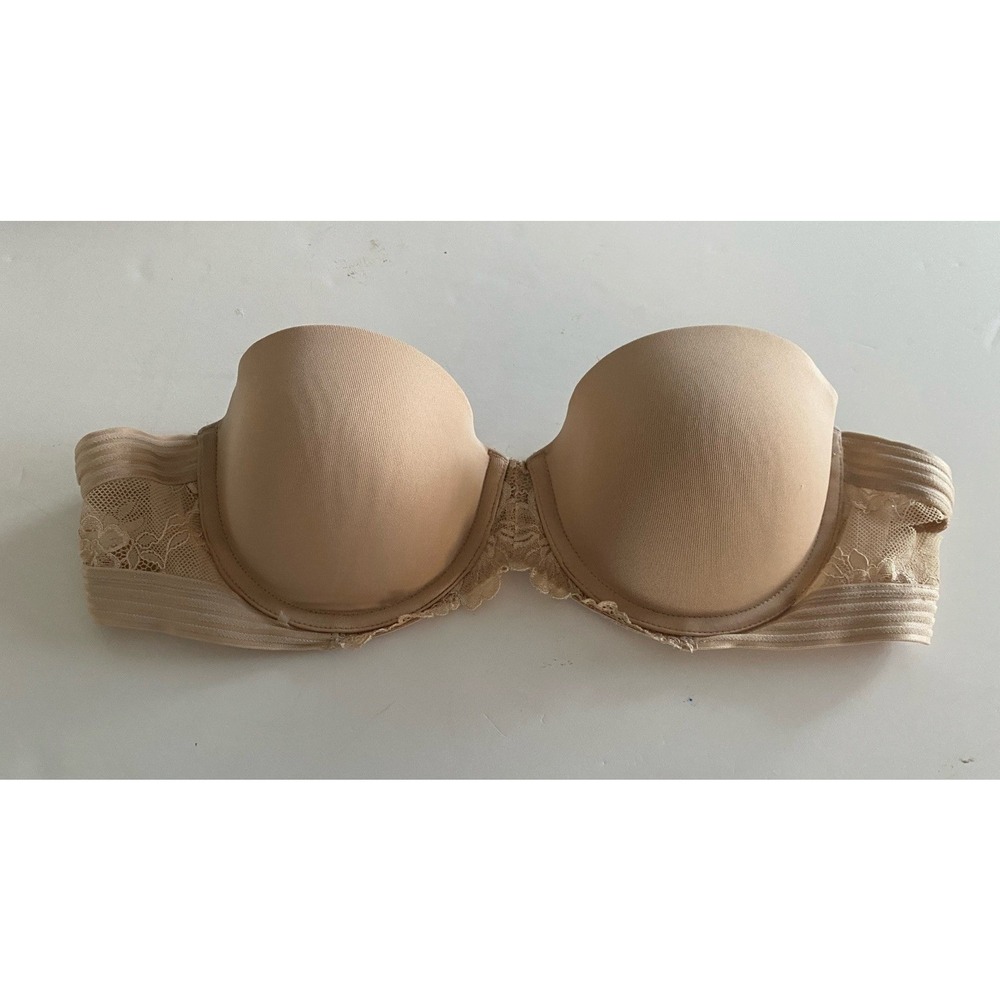 Maidenform Beige Lace Strapless Pushup‎ Bra 0421GP Size 36B